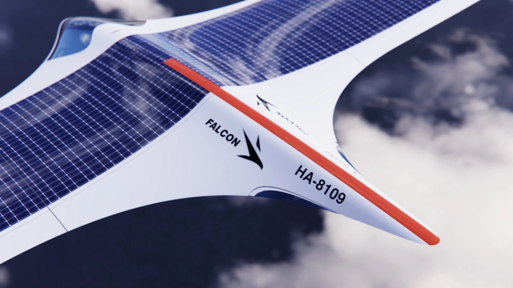 Solar-powered Falcon aircraft capable of zero-emission solar flying